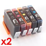 2 sets of 5 cartridges (HP-364XL HP-364XLPBK)